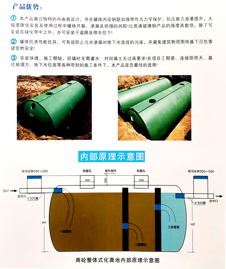 大茂镇玻璃钢化粪池